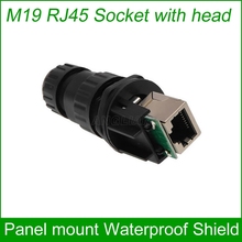 Conector para exteriores M19 RJ45, adaptador blindado de metal, resistente al agua, interfaz IP68, venta de fábrica, 10 unids/lote 2024 - compra barato