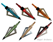 Colorful arrowhead 12pcs 100 Grain  Broadheads Outdoor Arrowhead Crossbow Tips Hunting Arrow Head 6 colors 2024 - buy cheap