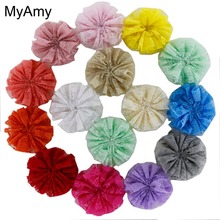 MyAmy wholesale 600pcs/lot 2.8-3'' ballerina lace flowers kid boutique hair flowers for girls hair accessories 2024 - buy cheap