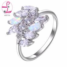 ZHE FAN Blue Pink White Fire Opal Stone Ring For Women Jewelry Pave AAA Cubic Zircon Bijouterie Female Finger Rings Party Gift 2024 - buy cheap