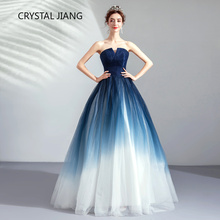 2019 Gradient Tulle Bridesmaid Dress Custom made A Line Long Dress for Wedding Party Maid of Honor Dresses for Weddings 2024 - buy cheap