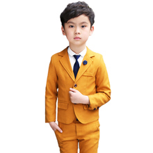 Traje de boda para niños, Blazer + Pantalones, conjunto de ropa, esmoquin Formal de flores, traje escolar, ropa de fiesta de cumpleaños 2024 - compra barato