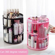 Organizer Makeup Storage Plastic Drawer Cosmetic New Fashion 360-degree rotating brush holder jewelry shelf Detachable Beauty 2024 - buy cheap