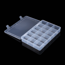 Caja de almacenamiento de elementos de plástico, organizador de piezas DIY, caja de herramientas, envoltura de submontaje de tornillo de Chip IC de 18 rejillas 2024 - compra barato