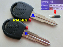 RMLKS-transpondedor de repuesto nuevo sin cortar, llave del coche con Chip, hoja sin cortar, Chip ID48 2024 - compra barato