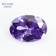 Size 2x3~18x25mm Oval Shape Cut 5A Purple CZ Stone Synthetic Gems Cubic Zirconia For Jewelry Wholesale Free Shipping 2024 - buy cheap
