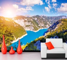 Montenegro реки горы небо пейзаж облака природа обои, ресторан гостиная ТВ диван стены спальня обои фрески 3d 2024 - купить недорого