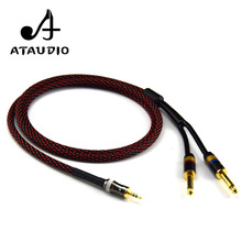 ATAUDIO-Cable Hifi de cobre puro, 3,5mm a 6,5mm Dual, alto rendimiento, 3,5 aux a 6,35mm 2024 - compra barato