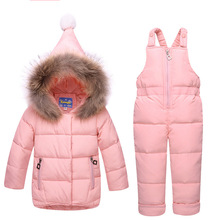 Winter Clothes Costumes Suit Children's 95% Down Jackets Clothing Sets Baby Girls Coat Colorful Overalls Kids Outerwear For Girl 2024 - buy cheap