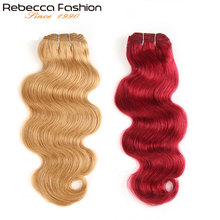 Extensão de cabelo humano rebecca, cabelo humano remy comprido com ondulação, 1 peça 2024 - compre barato