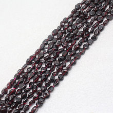 Free Shipping!6-9mm Natural Red Garnet Freeform DIY chips Scrawled stone Loose Beads 15" 2024 - buy cheap