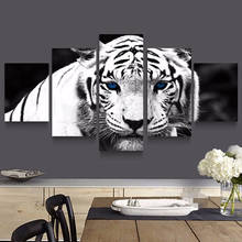 5 Piece Canvas Art Tiger Picture Poster Wall Pictures For Living Room Modular Painting HD Print Canvas Oil Painting Home Decor 2024 - buy cheap