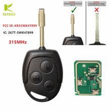 KEYECU Replacement Remote Car Key FOB Transmitter 315MHz 4D60/4D63 Chip for Ford Transit Connect 2010-2013 FCC: KR55WK47899 2024 - buy cheap