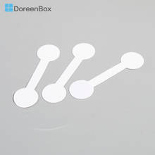 Doreen Box White Paper Price Tag Display Card For Displaying Ring Necklace 4.9cm x 1.3cm, 50 Pieces 2024 - buy cheap