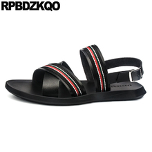 shoes striped slides men gladiator sandals summer strap fashion open toe waterproof white slippers black roman native leather 2024 - buy cheap