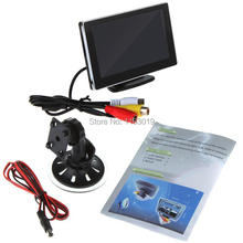 Free shipping 4.3" Color TFT LCD Parking Car Rear view Monitor Car Rearview Backup Monitor 2 Video Input for Reverse Camera DVD 2024 - buy cheap