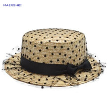 MAERSHEI 2018 Summer Women Hat Female Casual Panama Hat Lady Brand Classic Bowknot Straw Flat Sun Hat 2024 - buy cheap