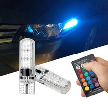 2 PCS RGB led light 6 SMD 5050 16 Colors LED Automotive led bulb flash strobe fade smooth Reading Lights style 2024 - buy cheap