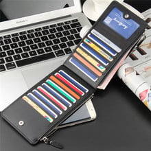 Baellerry Men's Credit Card Holder Concertine Fold Extendable Design High Quality PU Leather Male ID Cards Case Wallet Purse Bag 2024 - buy cheap