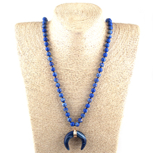 Pedras semipreciosas naturais da moda: pingentes com cruz, pingente, colar artesanal para mulheres 2024 - compre barato