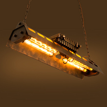 Loft industrial Iron water Pipe steam punk Vintage cord E27 led pendant lights for bedroom bar restaurant kitchen  pendant lamp 2024 - buy cheap