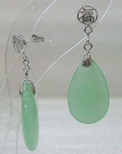 New natural light green red jade drop earrings 2024 - buy cheap