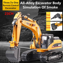 Adult Boy Toy Fully Metal Simulated excavation Machine Truck 1/14 RC Remote Control Track Excavator engineering Truck With Smoke 2024 - buy cheap