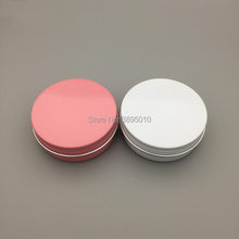 60g white/pink aluminium cream jars with screw lid,cosmetic case jar,aluminum tins, aluminum lip balm container F1060 2024 - buy cheap