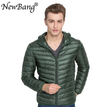 NewBang Men 90 White Duck Down Jacket Ultra Light Down Jackets Hooded Out Wear Feather Parka With Carry Bag 2024 - buy cheap