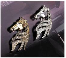 Chinese zodiac horse head snaps a corsage pin brooch buckle 2024 - buy cheap