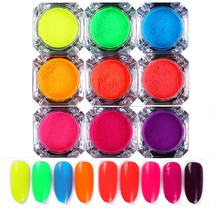 2g Nail Art Chrome Glitter Powder Sequins Fluorescent Nail Pigment Dust UV Gel Nail Polish  DIY Tips Decorations 2024 - buy cheap