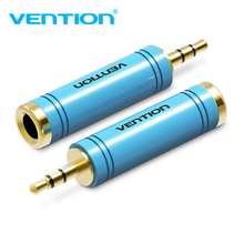 Новинка Vention, 1 шт., аудио адаптер с золотым штекером 3,5 мм на 6,5 мм гнездо, разъём, кабель-конвертер для микрофона 2024 - купить недорого