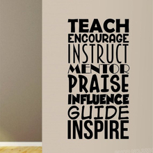 Teach Encourage Instruct Decal Sticker Wall Art Home Room Decor Teacher School Classroom Education Smart Students Decor L908 2024 - buy cheap