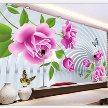 Beibehand-papel de parede personalizado, sala de estar, quarto, mural, moda 3d, sensor do espaço rosa, estéreo, tv, plano de fundo, decoração de parede 2024 - compre barato