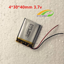 3.7V lithium polymer battery 043040 403040 400mAh MP3 MP4 GPS Bluetooth lithium battery small stereo bluetooth GPS 2024 - buy cheap