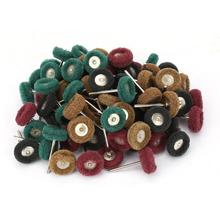 80Pcs 25mm Abrasive Wheel Brush Scouring Pad Polishing Buffing Wheel Kit Abrasives Tools Brown/Green/Red/Black 2024 - buy cheap