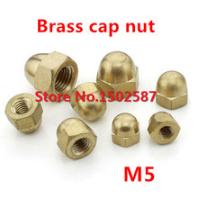 50pcs/lot M5 Brass Cap Nuts DIN1587 Copper Acorn Nuts Metric Fastener 2024 - buy cheap