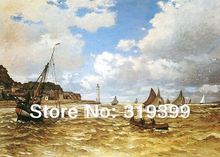 Reproducción de pintura al óleo sobre lienzo de lino, Boca del Sena de Claude monet ,100% hecha a mano, envío gratis rápido, calidad de museo 2024 - compra barato