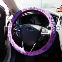 LEEPEE Sandwich Fabric 4 Clolors Skidproof Car Steering Wheel Cover Durable Handmade Car Styling Fit For Most Cars Breathability 2024 - buy cheap