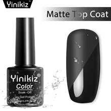 Yinikiz Black Bottle Matt Top Coat Gel Nail Polish Soak-Off UV LED Lamp For Nails Base and Top Coat Gel Lacquer 2024 - buy cheap