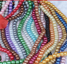 MHS.SUN Sale 210pcs/lot glass pearl beads 8mm loose colors Pearl glass beads for DIY fashion Jewelry 2024 - купить недорого