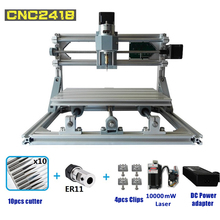 CNC Laser Engraving machine 3-Axis Mini Wood router Laser Engraver DIY Hobby Tool ER11 GRBL AC110V 220V CNC2418 engraver machine 2024 - compre barato