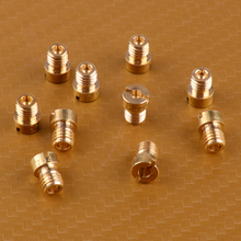 LETAOSK 10pcs Gold Main Jets Nozzle Set 5mm 75-98 Fit for Dellorto Carburetor 2024 - buy cheap