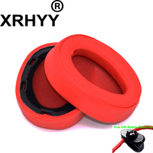 XRHYY-almohadillas rojas de repuesto para los oídos, cubierta de cojines para Sony MDR-100A, MDR-100ABN, auriculares + Clip de Cable de reproducción libre 2024 - compra barato