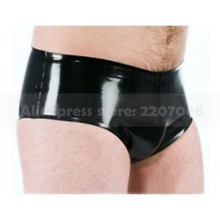 Man handmade black latex boxer shorts rubber panties male underwear  tight exotic lingerie plus size custom made RPM114 2024 - buy cheap