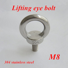 10pcs M8 Stainless Steel Lifting Eye Bolts Round Ring Hook Bolt 2024 - buy cheap