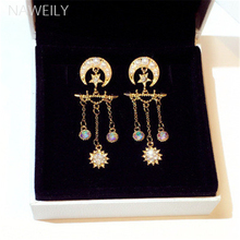 NAWEILY Bohemian Tassel Drop Earrings for Women Wedding Party Jewelry Vintage Crystal Statement Long Earrings NWLE1773 2024 - buy cheap