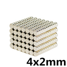 100pcs Neodymium Disc Magnets 4x2 mm N35 Super Strong Powerful Rare Earth 4mm x 2mm Small Round Magnet 2024 - buy cheap