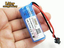 3.7V 1300mAh Lipo Battery For Remote control helicopter boat wholesale 3.7 V 1300 mAh Toy batteries Lipo Battery 18500 SM Plug 2024 - buy cheap