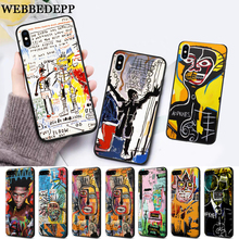 Силиконовый мягкий чехол Artist Jean Michel Basquiat для iPhone 5 SE 5S 6 6S Plus 7 8 11 Pro X XS Max XR 2024 - купить недорого